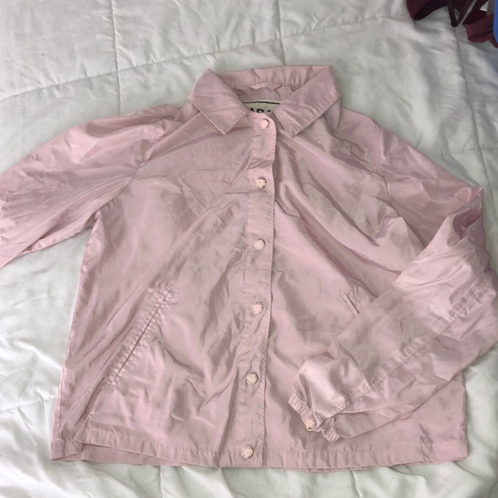 baby pink garage jacket